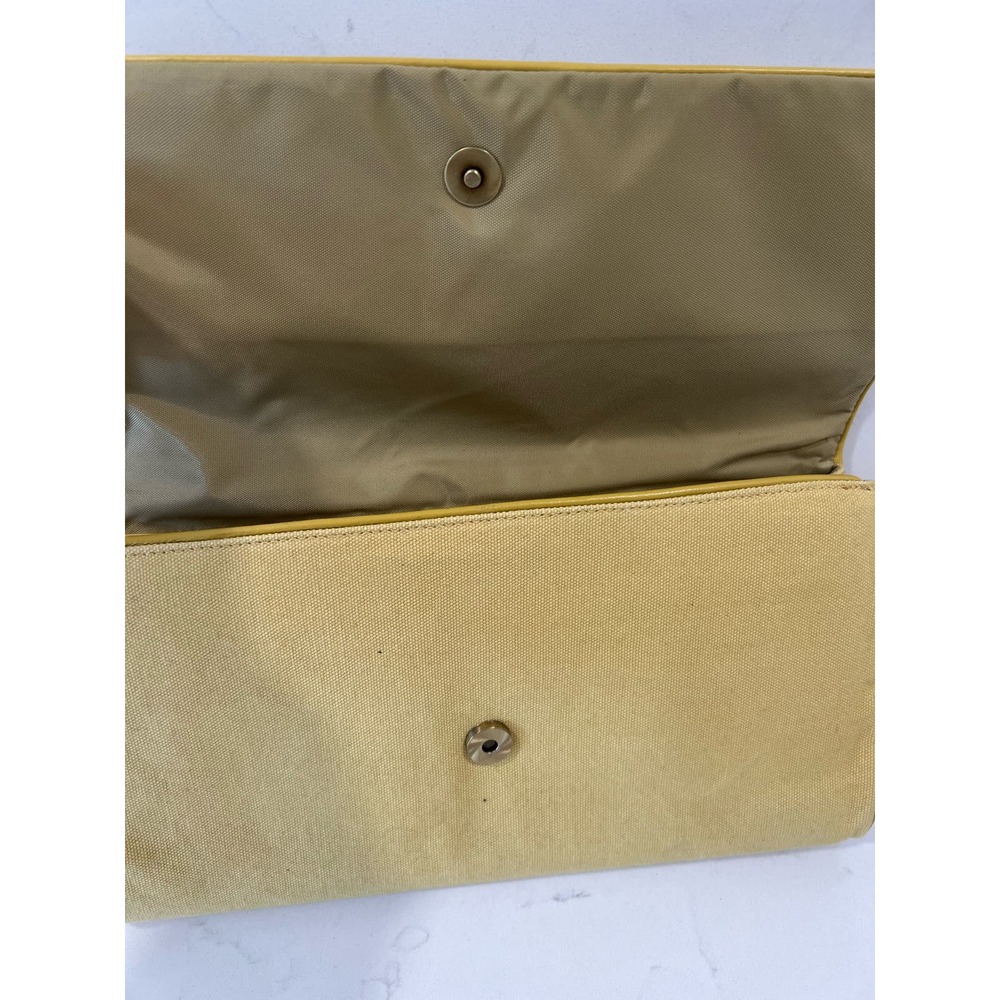 Serena and Lily Large Yellow Canvas Embroidered Diaper Holder Or Clutch New 8x13 - Picture 8 of 10